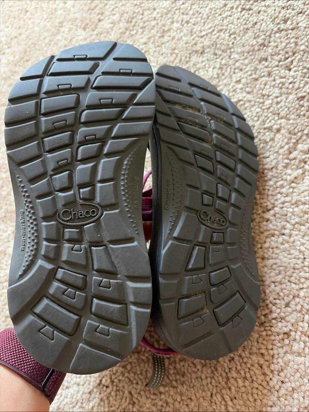 Chaco Pink/Purple Strappy Sandals Adjustable  kid size 2